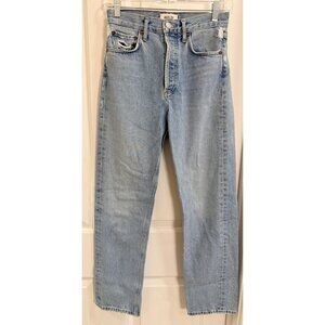 AGOLDE 90s Straight Leg Jeans Light Wash Size 23 Organic Cotton Denim